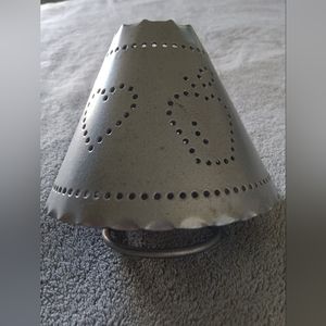 Vintage tin candle topper